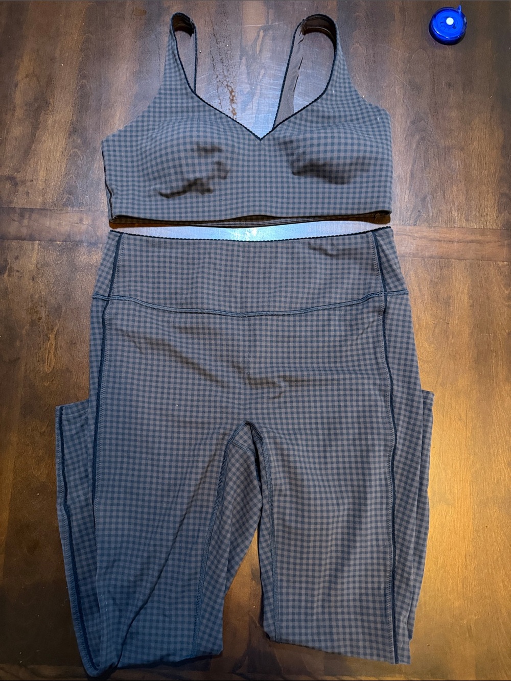 all in motion Black and Brown Check Two-Piece Active Set - Picture 1 of 6